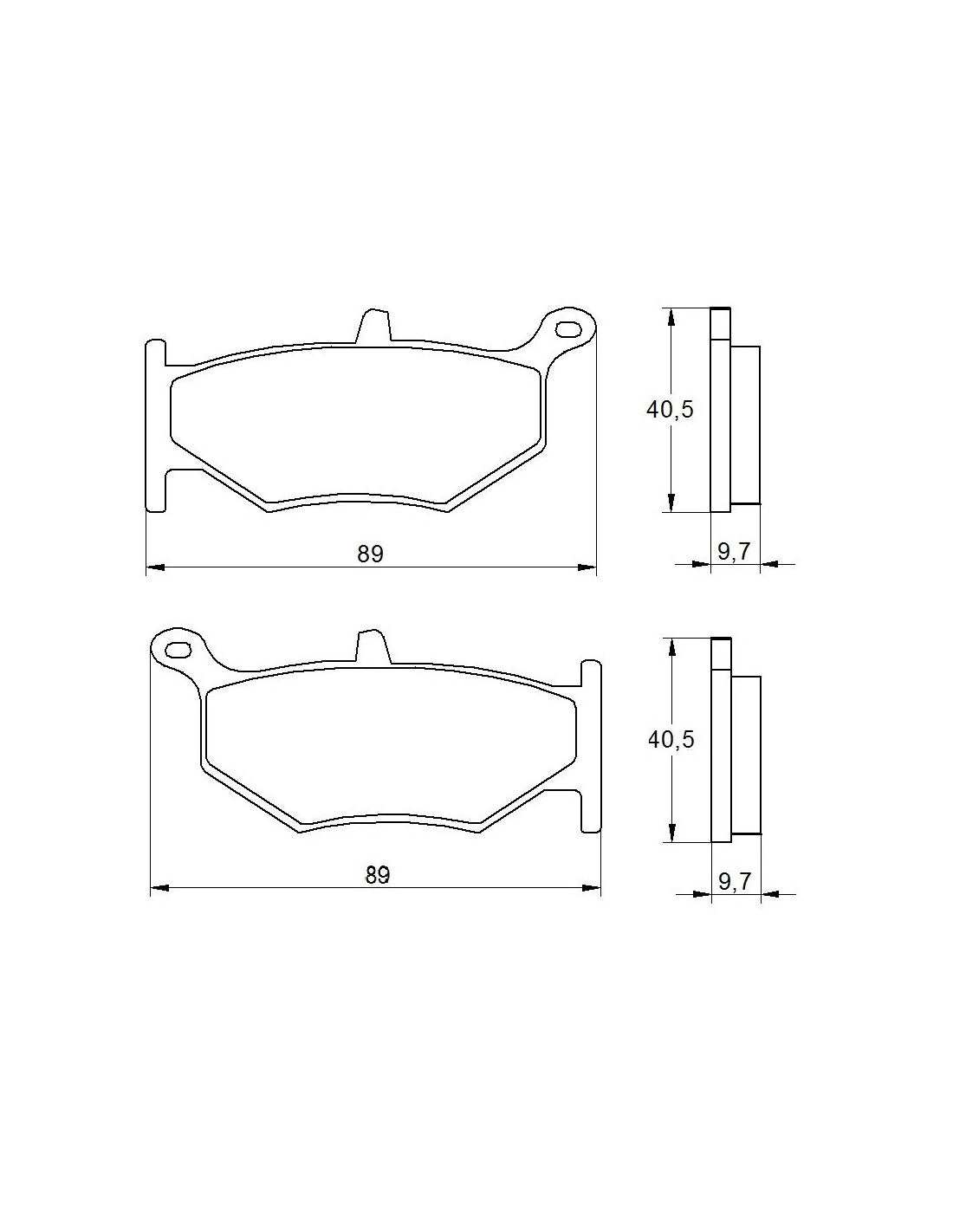 Accossato Brake Pads Kit For Motorcycle, AGPP148ST (Rear) Accossato