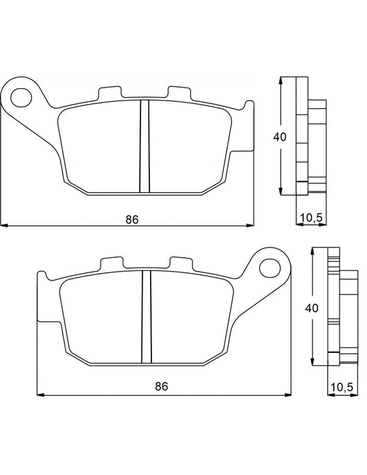 Accossato Brake Pads Kit For Motorcycle,  AGPP89ST (Rear) Accossato