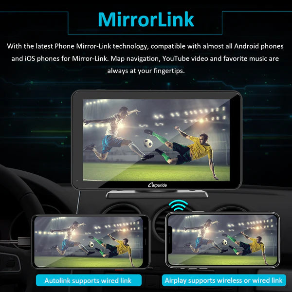 CARPURIDE W701 Pro Portable Smart Multimedia Dual Bluetooth Dashboard Console Carpuride