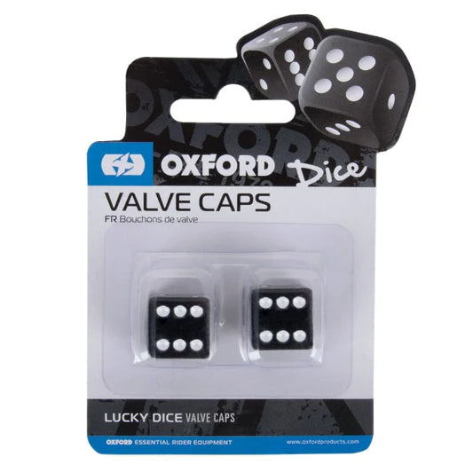 Oxford Lucky Dice Valve Caps - Black oxford