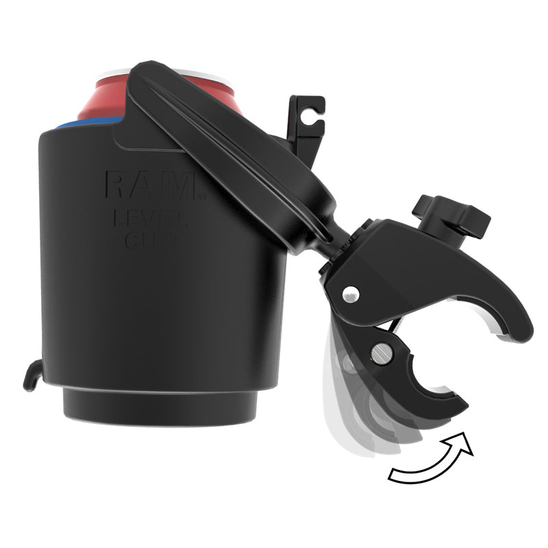 RAM Level Cup 16oz Drink Holder with RAM Tough-Claw Mount ram mount