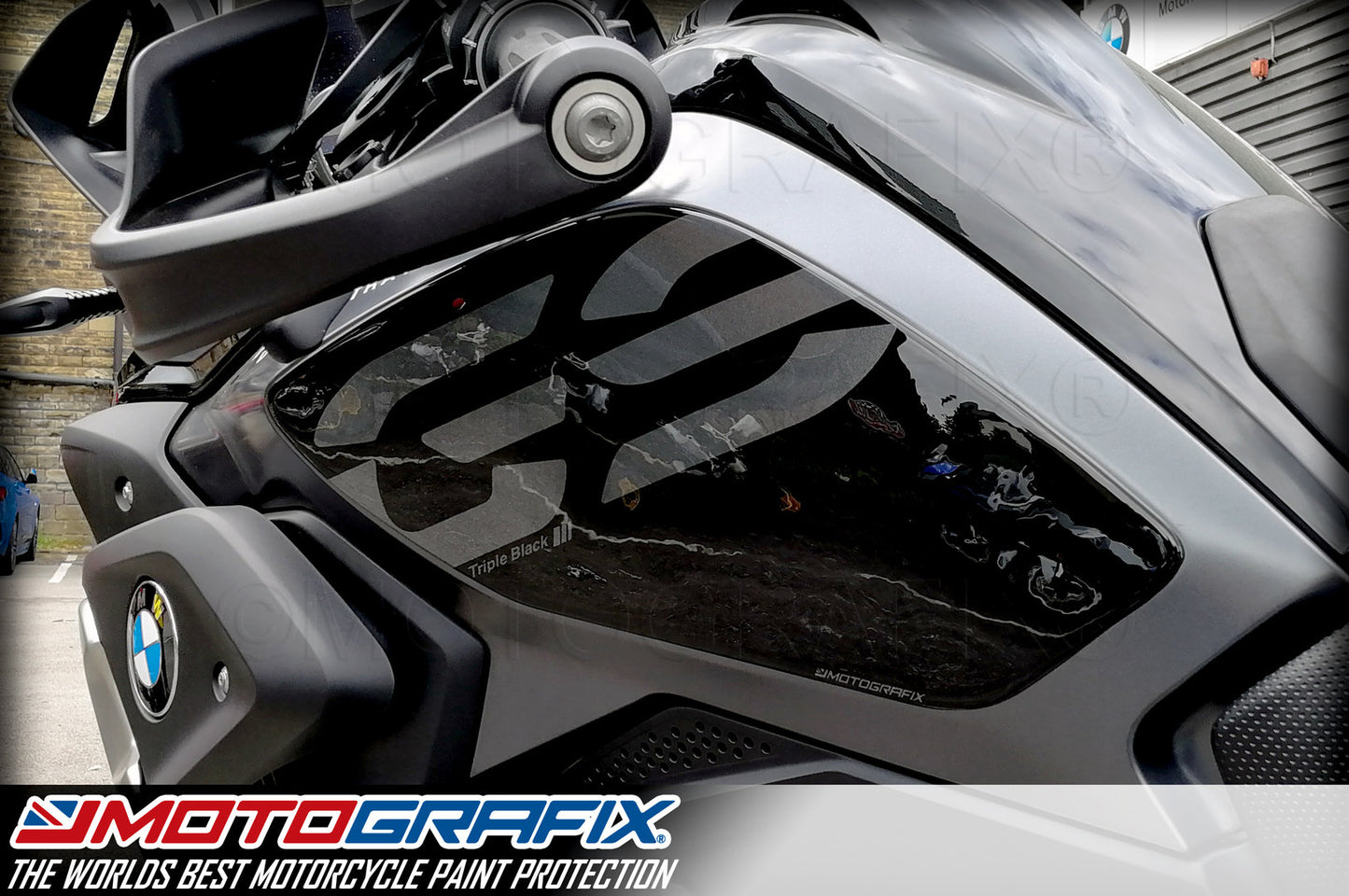 Motografix Tank / Knee Section Paint Protector For BMW R1250GS Triple Black (2021) Motografix