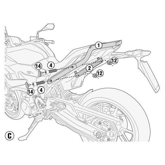 Givi Top Case Support Brackets For BMW F900XR (2020-) GIVI