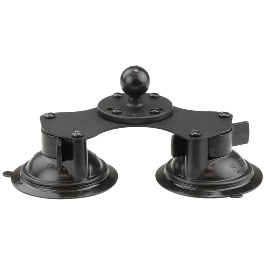 RAM® Twist-Lock™ Dual Suction Cup Base with Ball ram mount