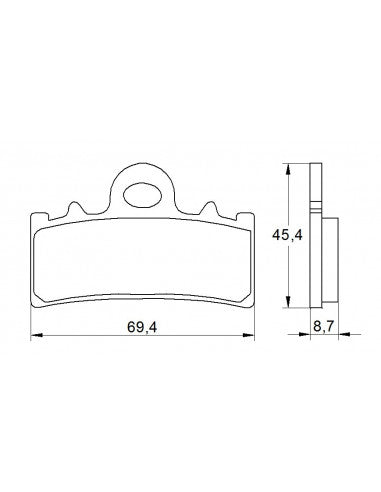 Accossato Brake Pads Kit For Motorcycle, AGPA184ST (Front)