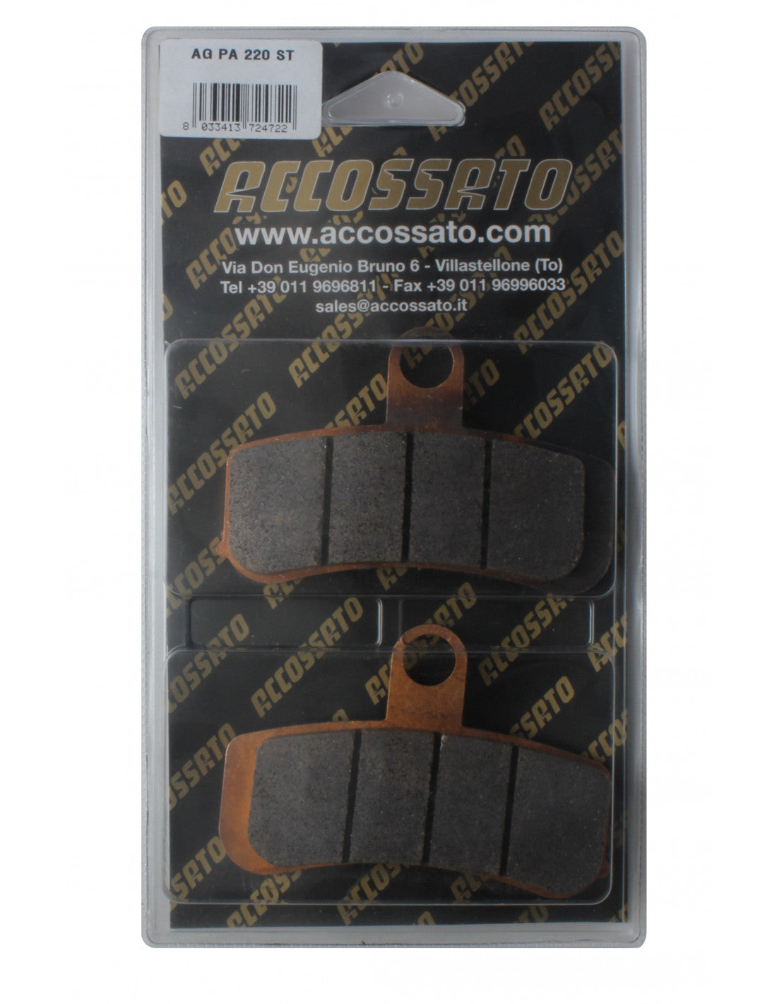 Accossato Brake Pads Kit For Motorcycle, AGPA220ST (Front) Accossato