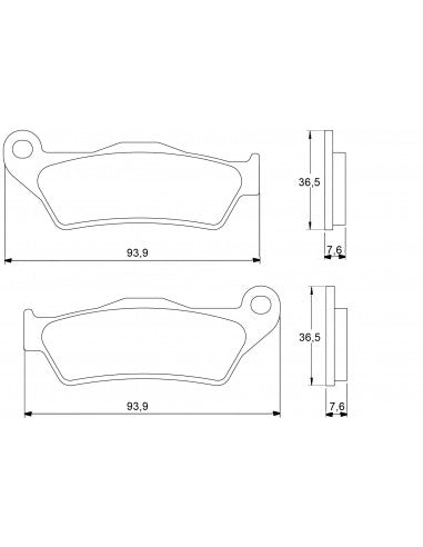 Accossato Brake Pads Kit For Motorcycle, AGPA29ST (Front) & (Rear) Accossato