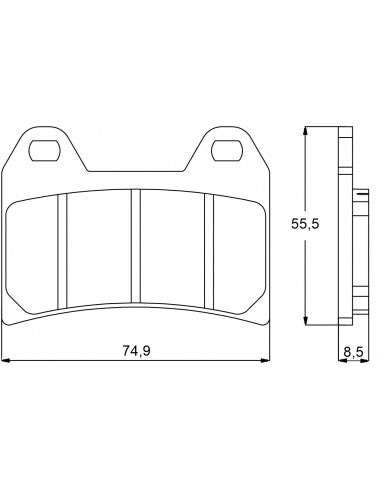 Accossato Brake Pads Kit For Motorcycle, AGPA96ST (Front) Accossato
