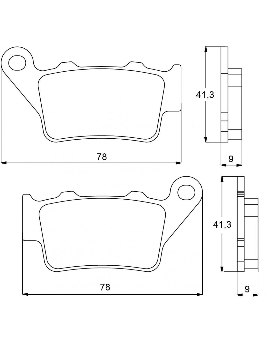 Accossato Brake Pads Kit For Motorcycle, AGPP91ST (Rear) Accossato