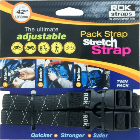 ROK Straps 12" - 42" Pack Adjustable Stretch Strap Rok Straps