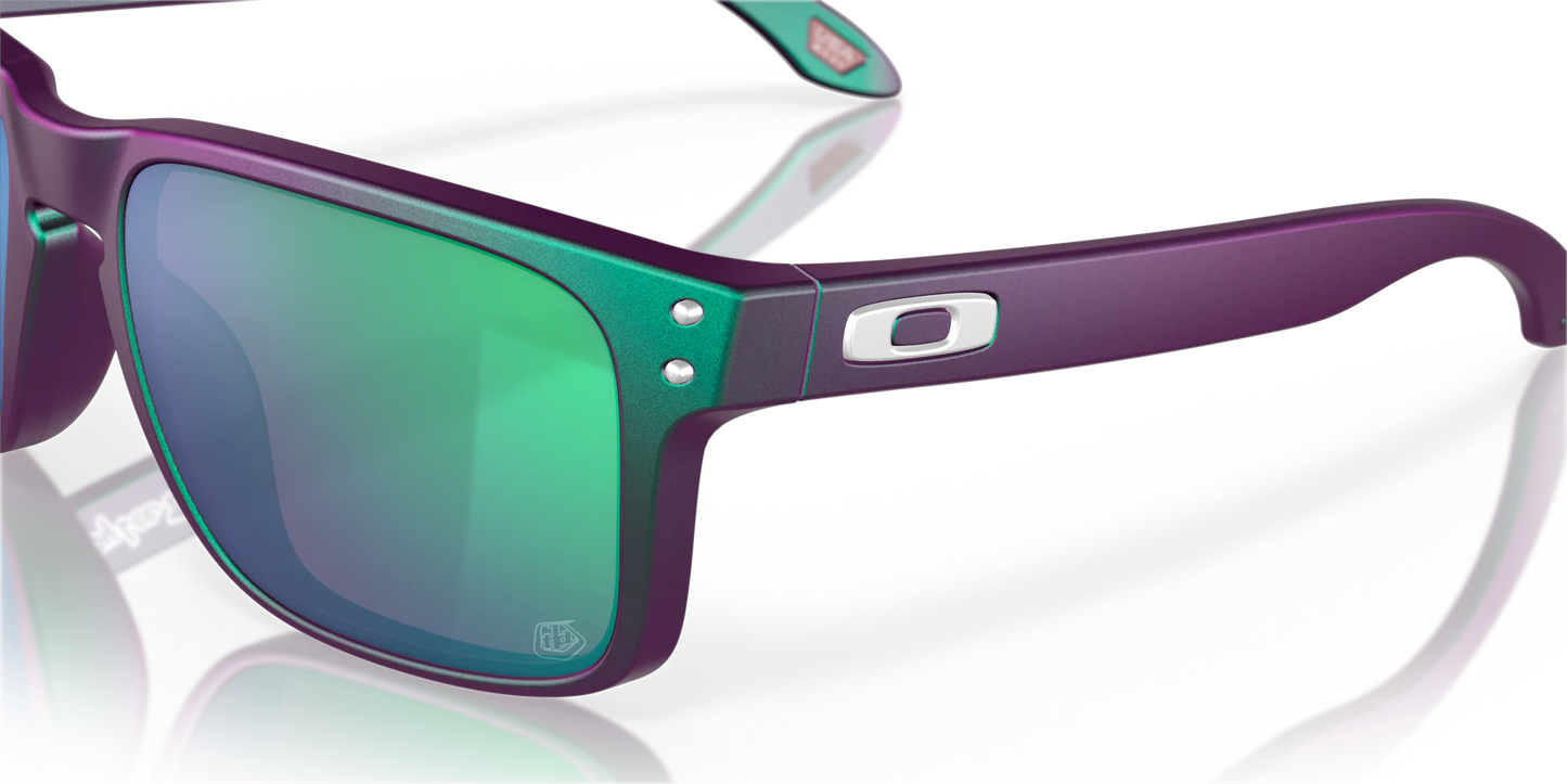 Oakley Holbrook Prizm Jade Lenses,  Troy Lee Designs Matte Purple Green Shift Frame