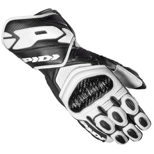 Spidi Carbo 7 Leather Gloves (Black/White)
