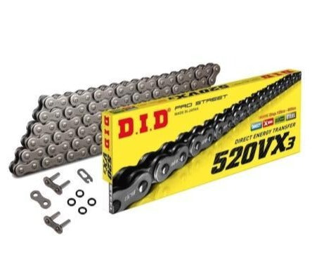 DID CHAIN 520 PITCH * 106 LINKS (VX3) natural steel
