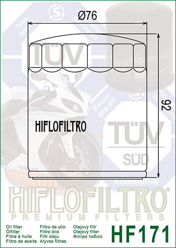 HiFlo Oil Filter HF171B / HF171C Hiflo