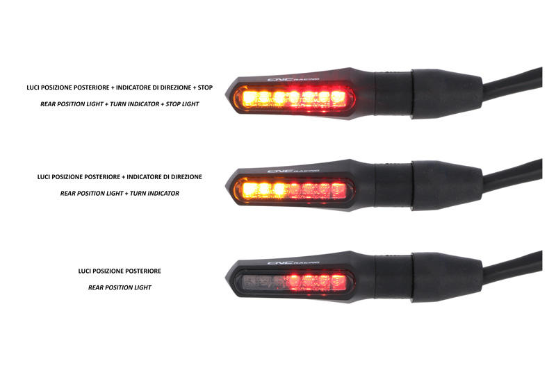 CNC Racing Turn Indicator Task + Rear Position And Stop Light LED Approved CNC Racing