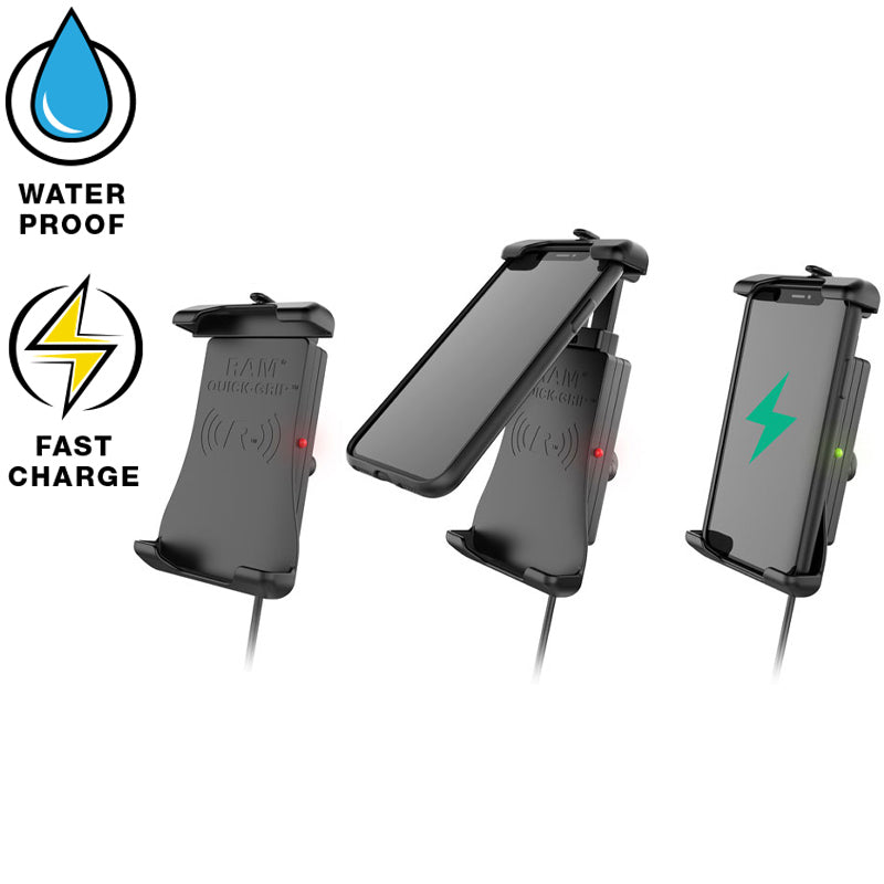 RAM Mount Quick-Grip Waterproof Wireless Charging Holder