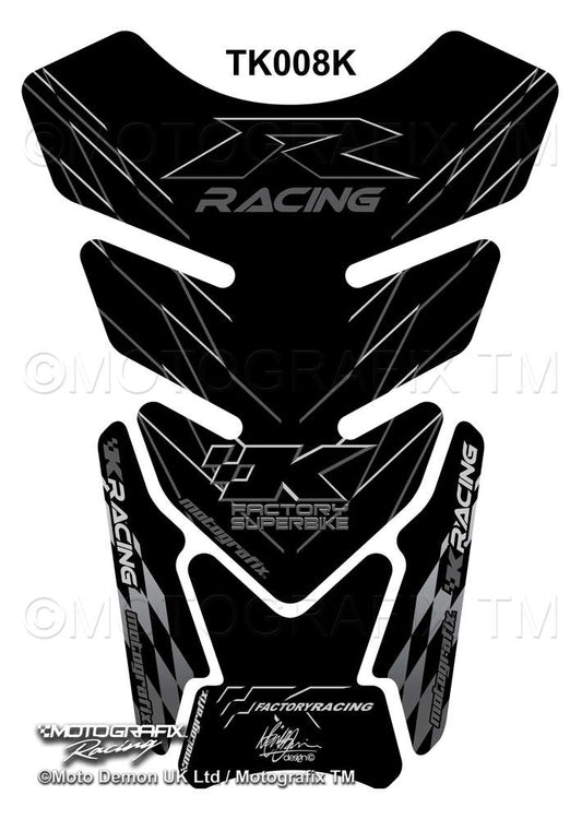 Motografix 3D Gel Tank Pad Protector For Kawasaki ZX-R Series (Black)