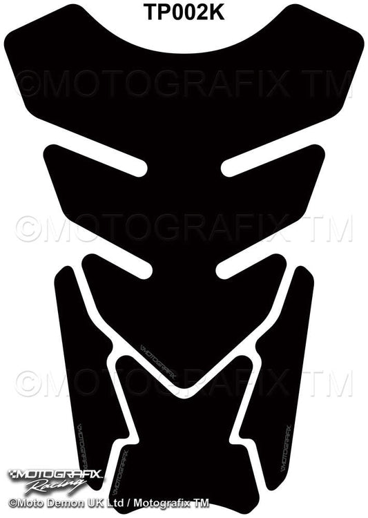 Motografix 3D Gel Tank Pad Protector Universal Plain Black Quadra