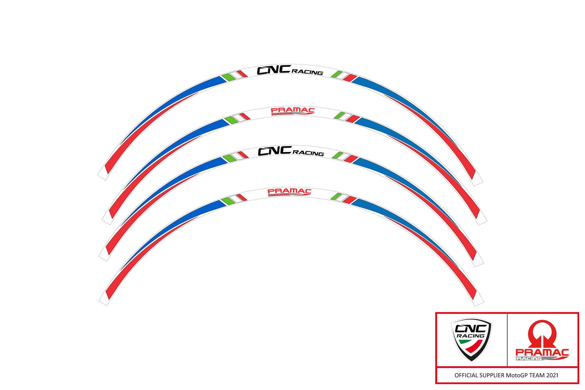 CNC Racing 17 inch wheel stripes kit - Pramac Racing Limited Ed. CNC Racing