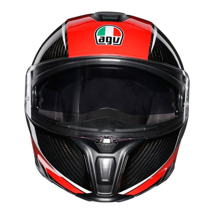 AGV Sportmodular Carbon Aero Helmet (Black/Red)
