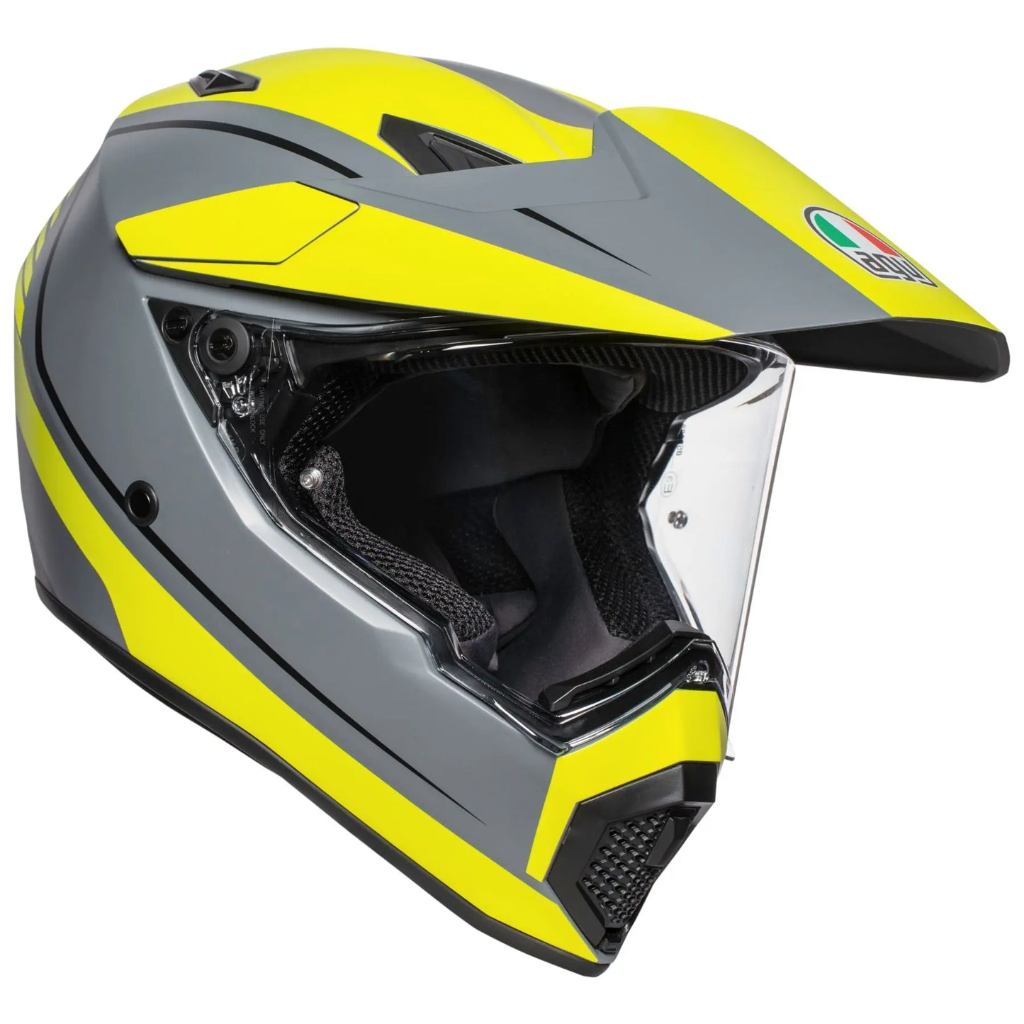 AGV AX9 Pacific Road Helmet (Grey/Yellow Flou/Black)