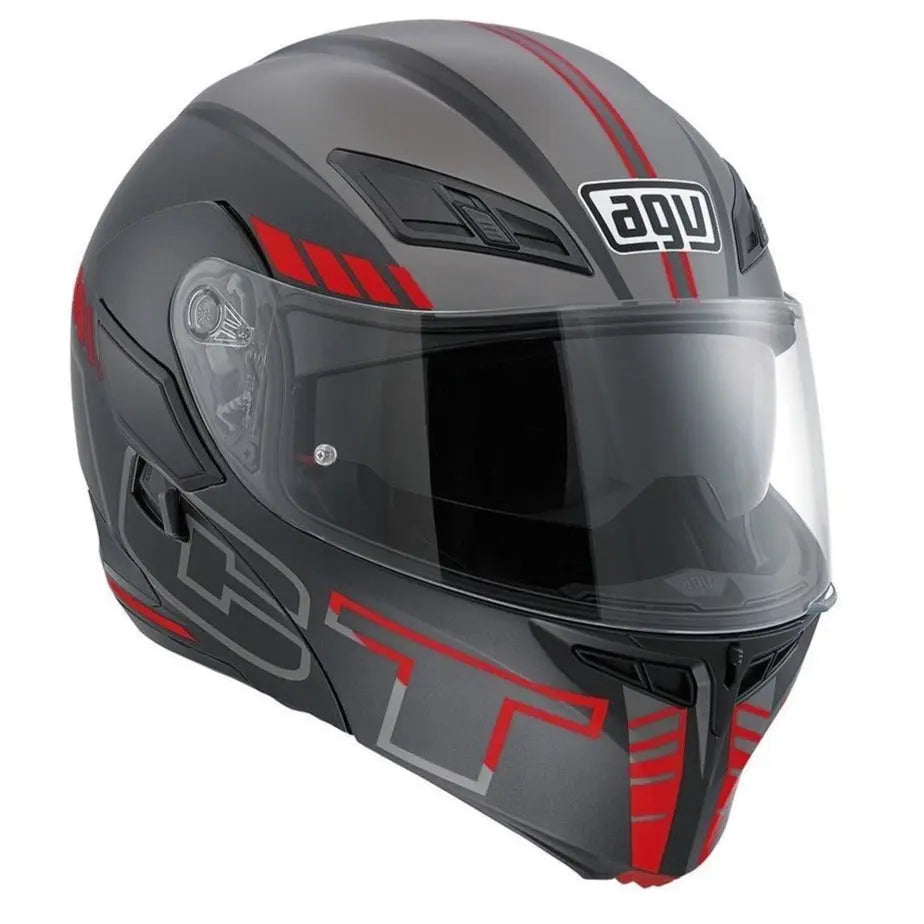 Helmets - AGV Compact ST Multi- Seattle MATT Helmet (Black/White/Red)