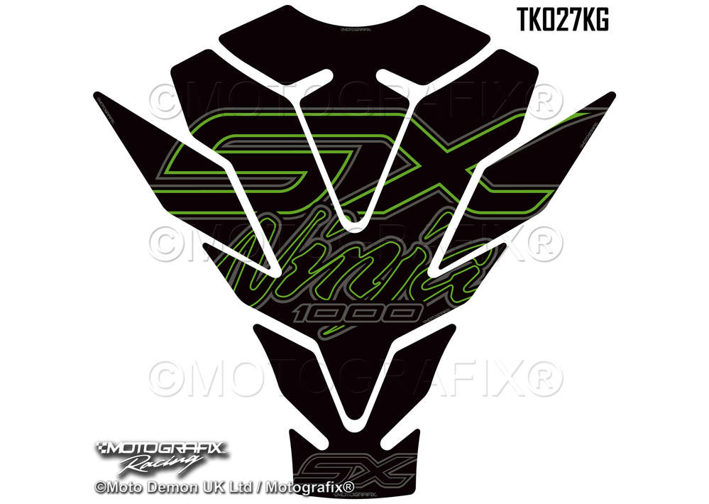Motografix 3D Gel Tank Pad Protector For Kawasaki Ninja 1000SX (2020-21)