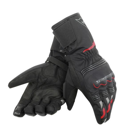 Dainese Tempest Unisex D-Dry Long Gloves (Black/Red)